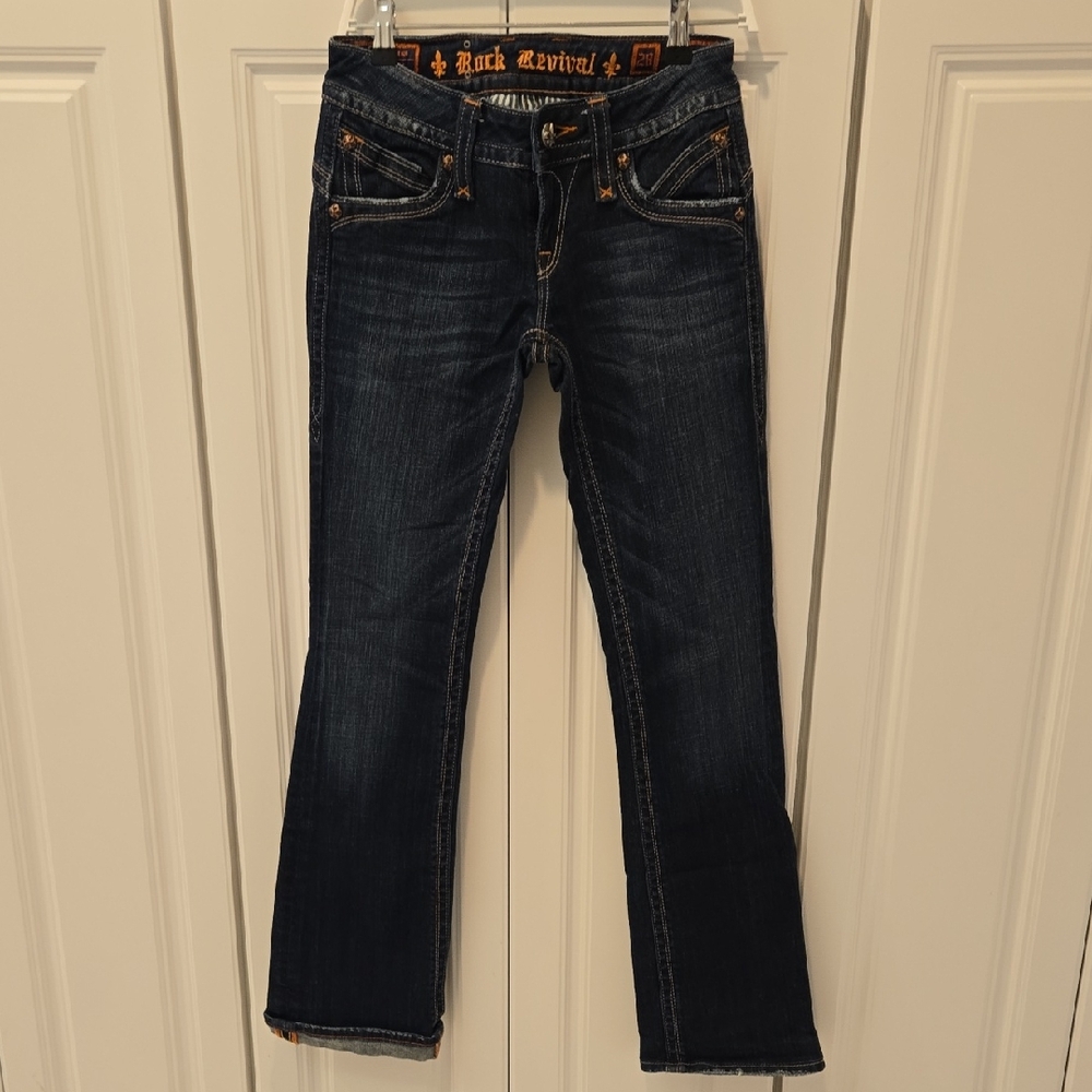 Rock Revival Dark Indigo Boot Cut Jeans